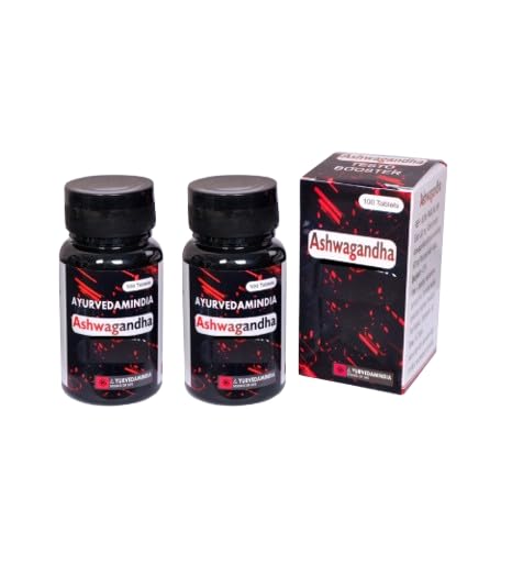 Ashwagandha – Pure & Potent Herbal Supplement | 500mg Extract | 100 Tablets | Strength Support & Recovery Booster | Pack of 2