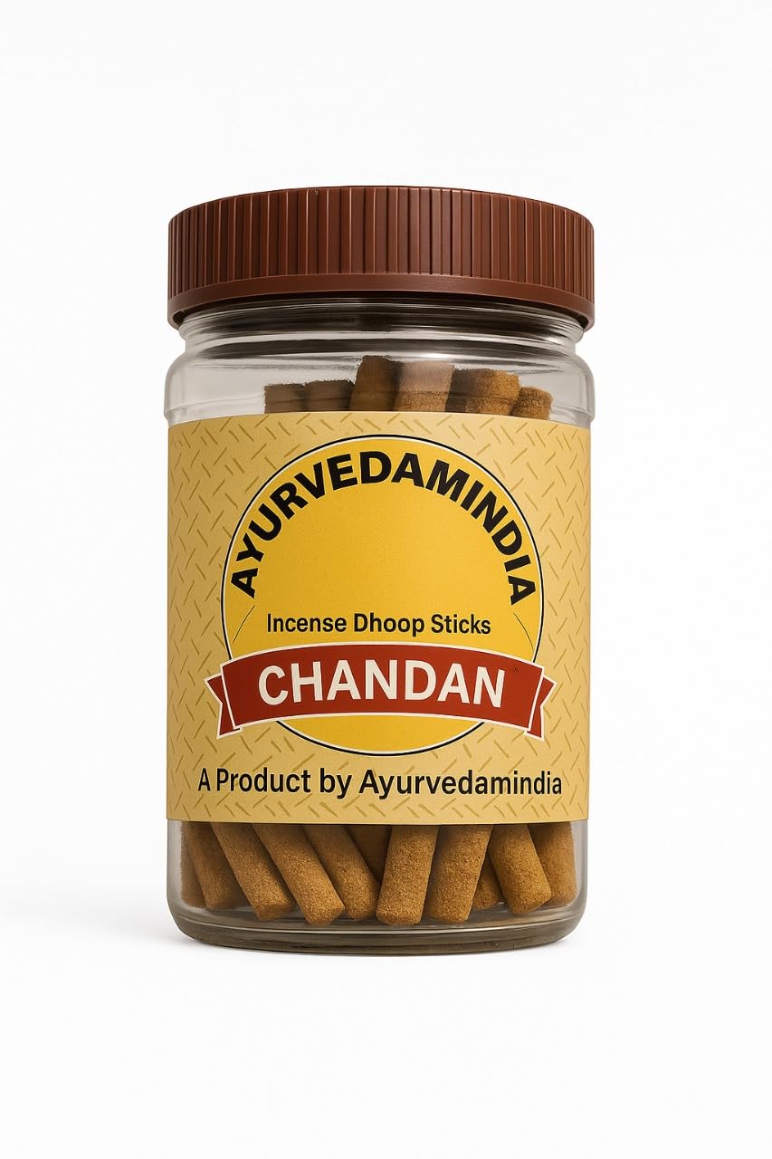 Chandan Dhoop Sticks Pure Sandalwood Fragrance for Sacred Spaces (212g, 60 Sticks)