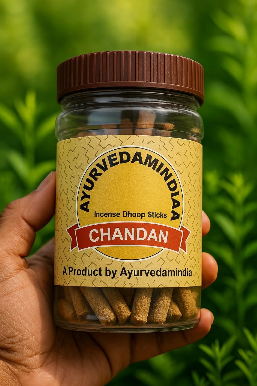 Chandan Dhoop Sticks Pure Sandalwood Fragrance for Sacred Spaces (212g, 60 Sticks)